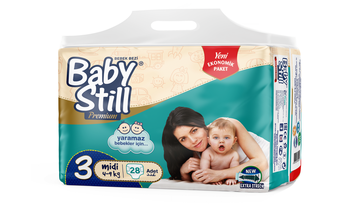 Baby Still Premium - Standard Pack - Midi 3 (4-9 Kg) 28 Stück