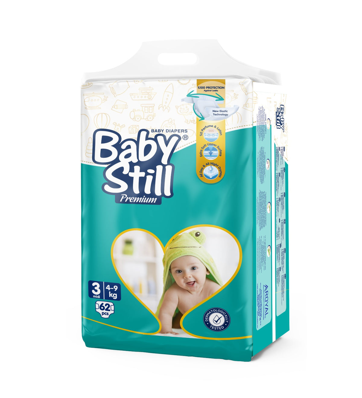 Baby Still Premium - Jumbo Pack - Midi 3 (4-9 Kg) 62 Stück